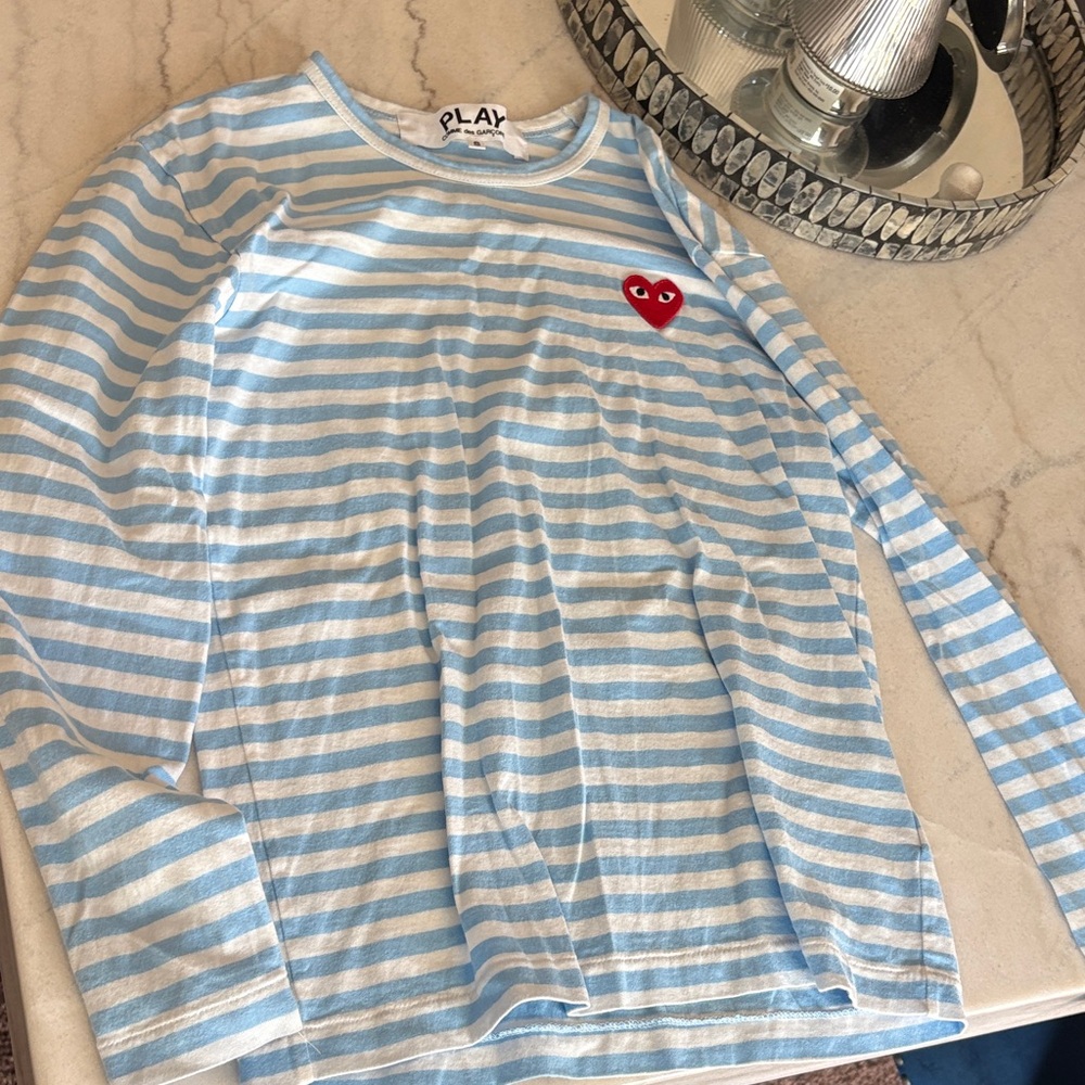Kids Blue Striped Long Sleeve Shirt